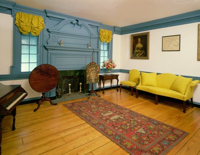 El Salón, La Casa de la Cúpula, Edenton, Carolina del Norte, c.1725 de American School